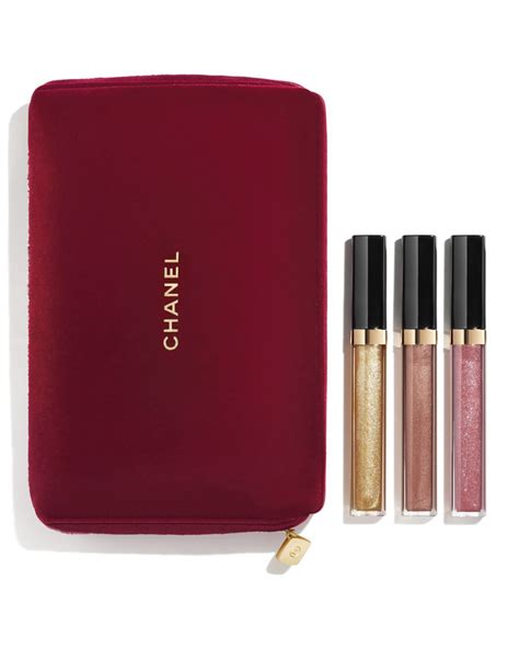 chanel holiday sheer sensation lipgloss 3-piece set|chanel gift sets 2021.